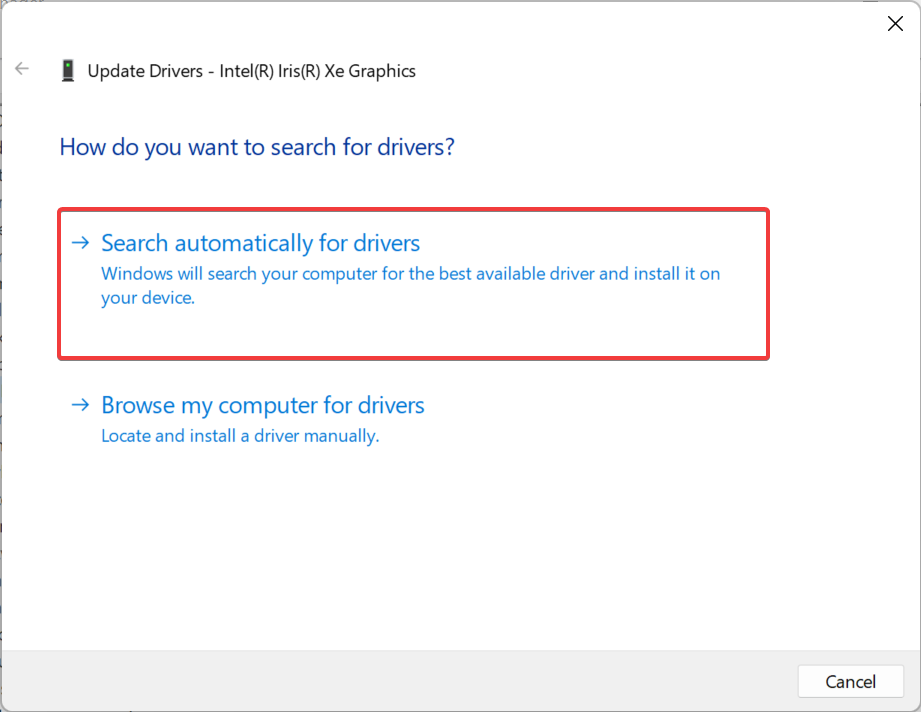 cerca automaticamente i driver
