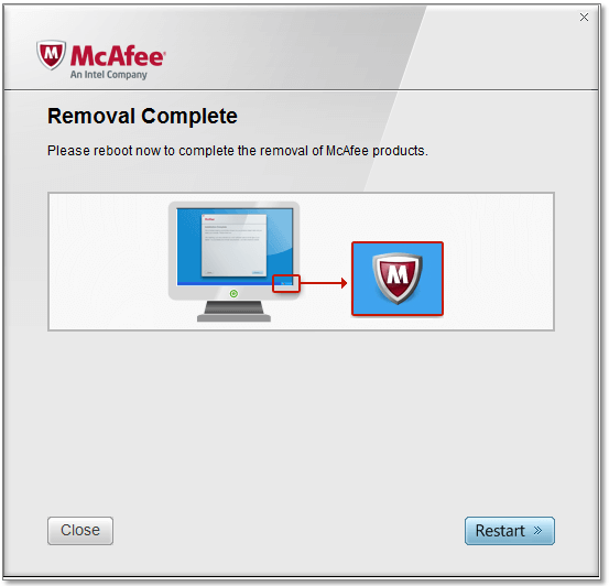 McAfee Entfernung abgeschlossen Anwendungsressourcen konnten nicht geladen werden mcafee