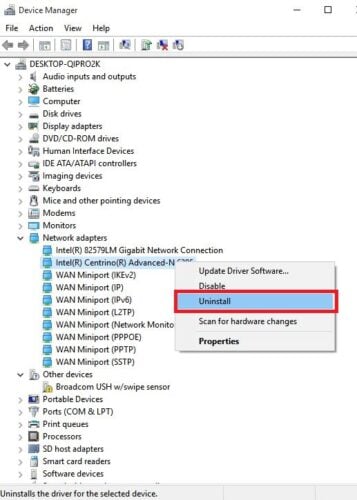 USB WiFi 어댑터가 인터넷에 연결되지 않음