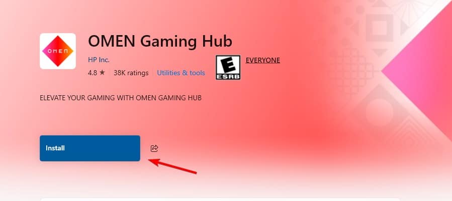 install omen gaming hub
