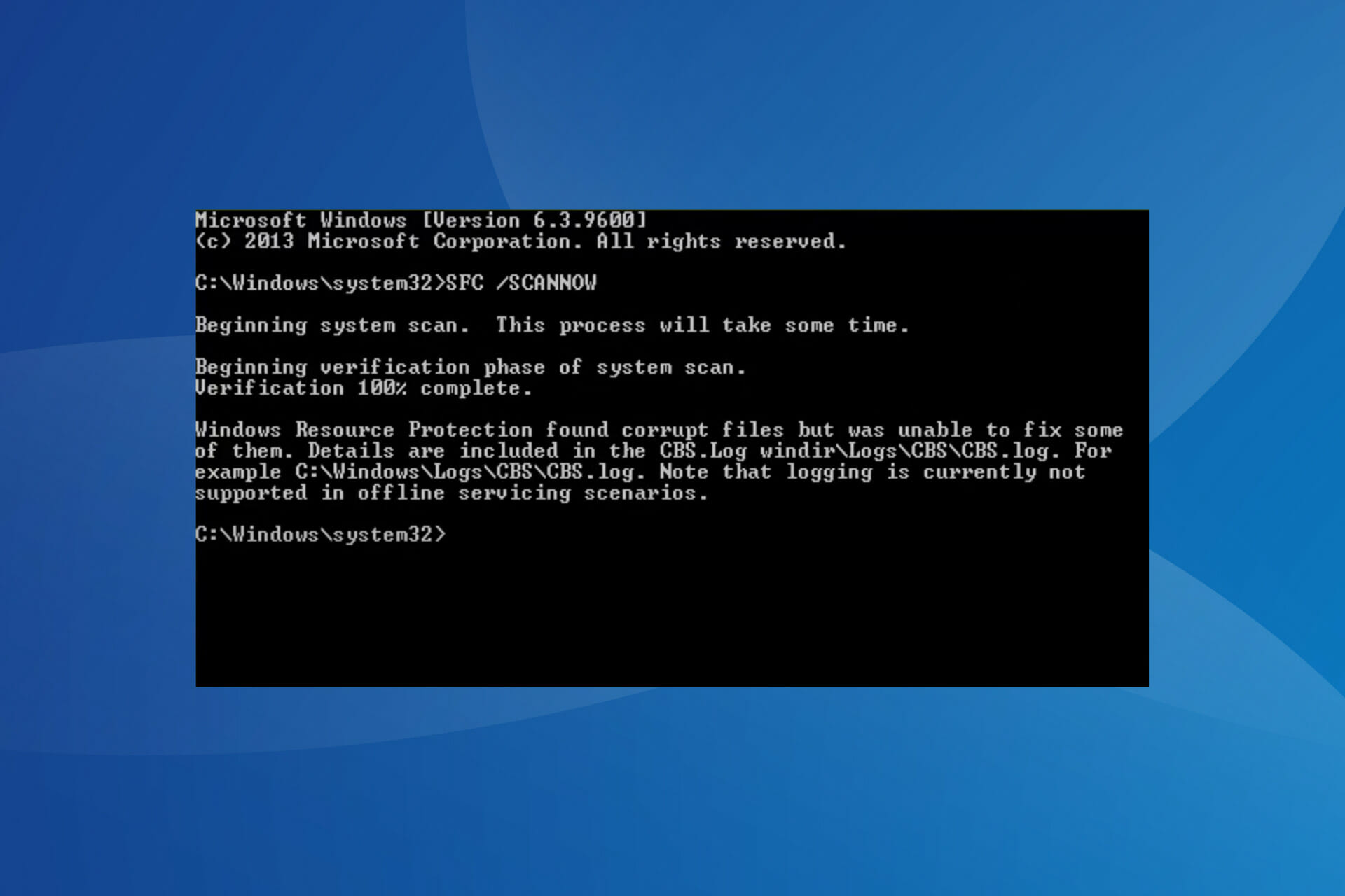 Windows-Ressourcenschutz hat beschädigte Dateien gefunden