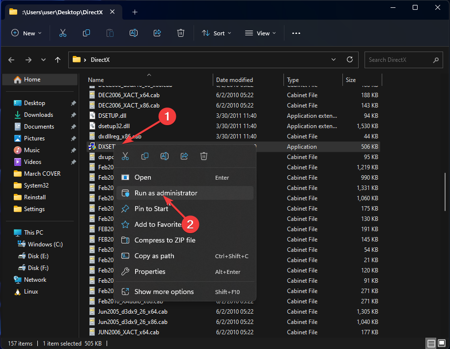 DirectX Executar como administrador