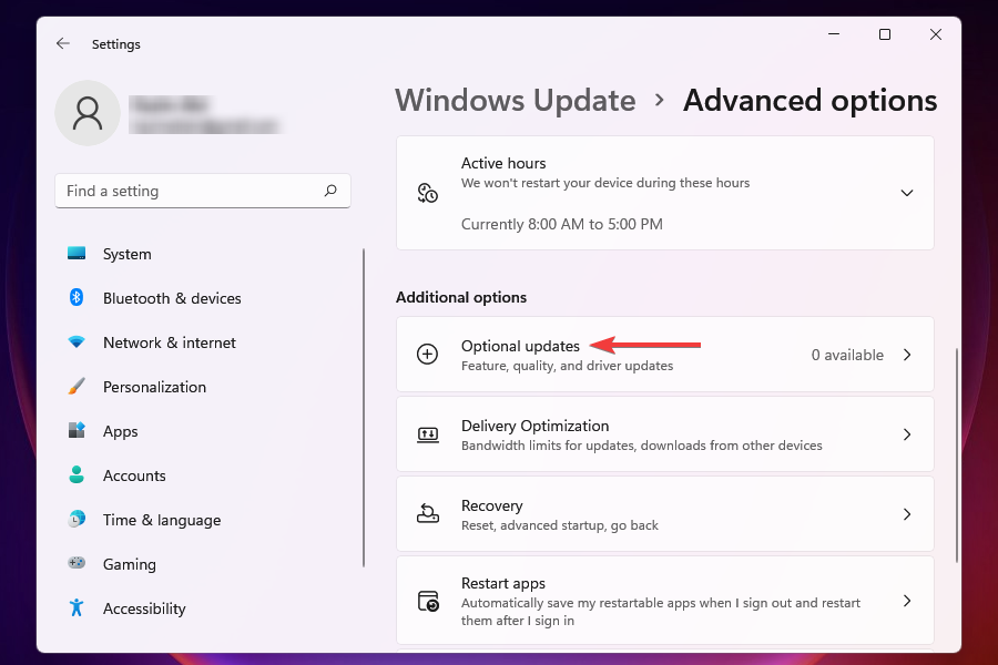 Optional updates