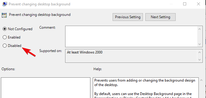 imposta come sfondo del desktop non funziona windows 10