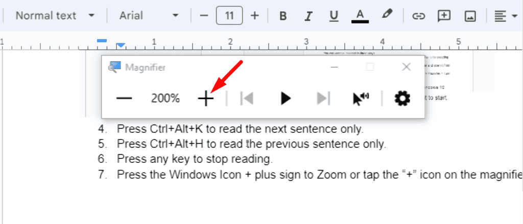 Augmenter le niveau de zoom