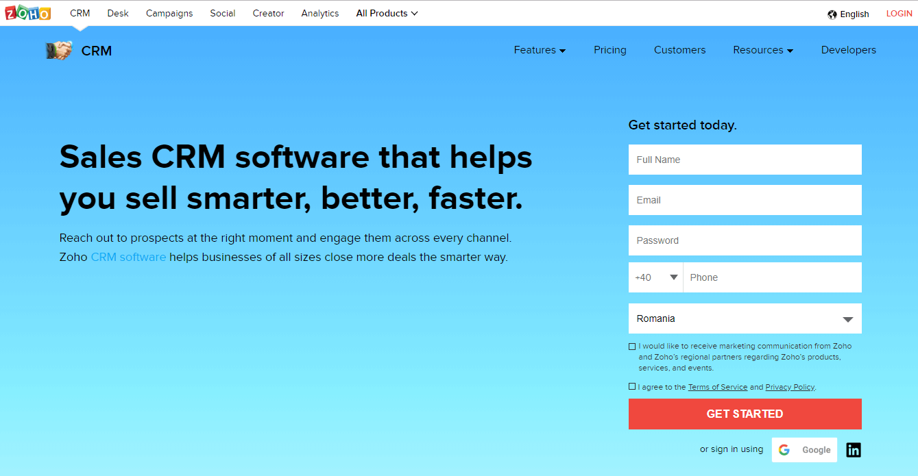 Zoho CRM - CRM automatizzato
