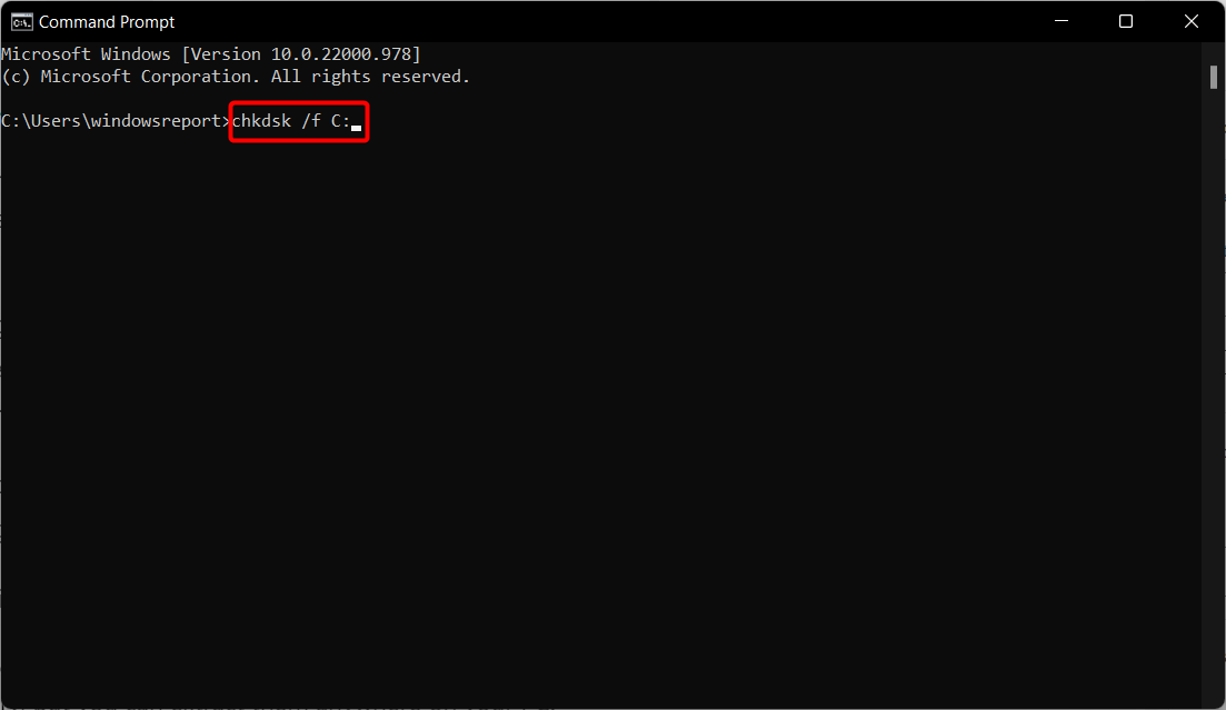 chkdsk-f-c sfc scannow not working