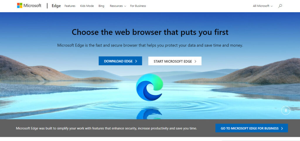 microsoft edge download page