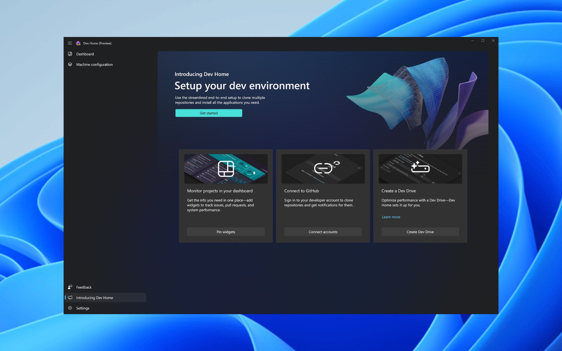 Dev Homeのプレビュー版