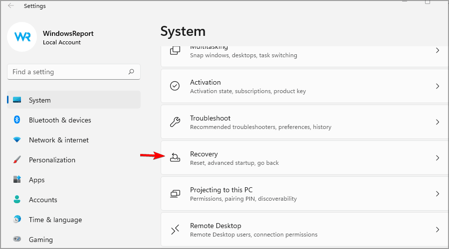 windows 11 recovery
