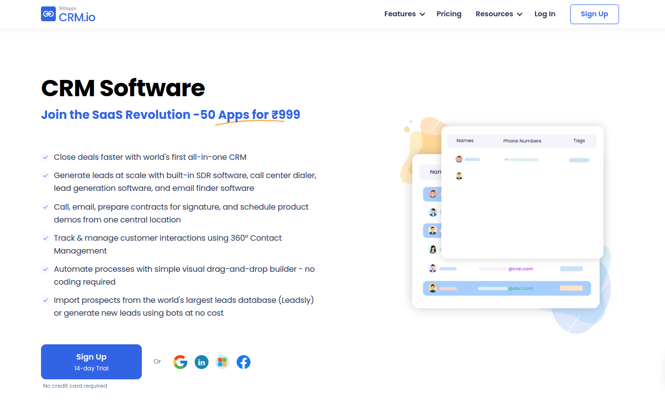 CRM.io - software crm automatizzato