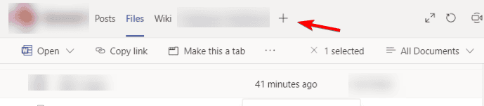add teams new tab