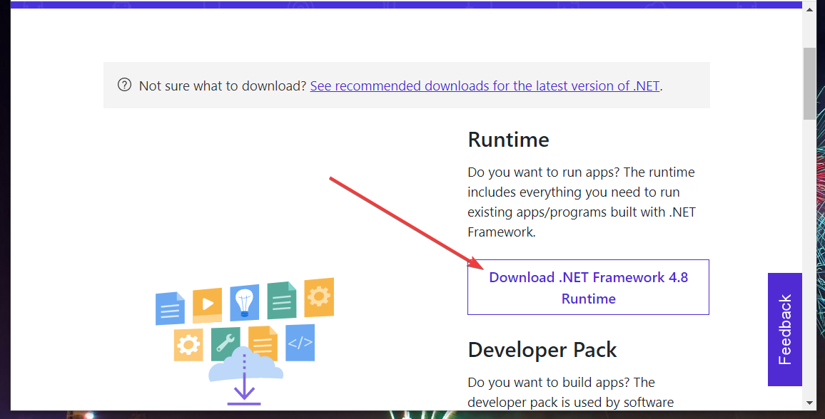 Download .NET Framework 4.8 Runtime button windows 11 razer synapse failed to install