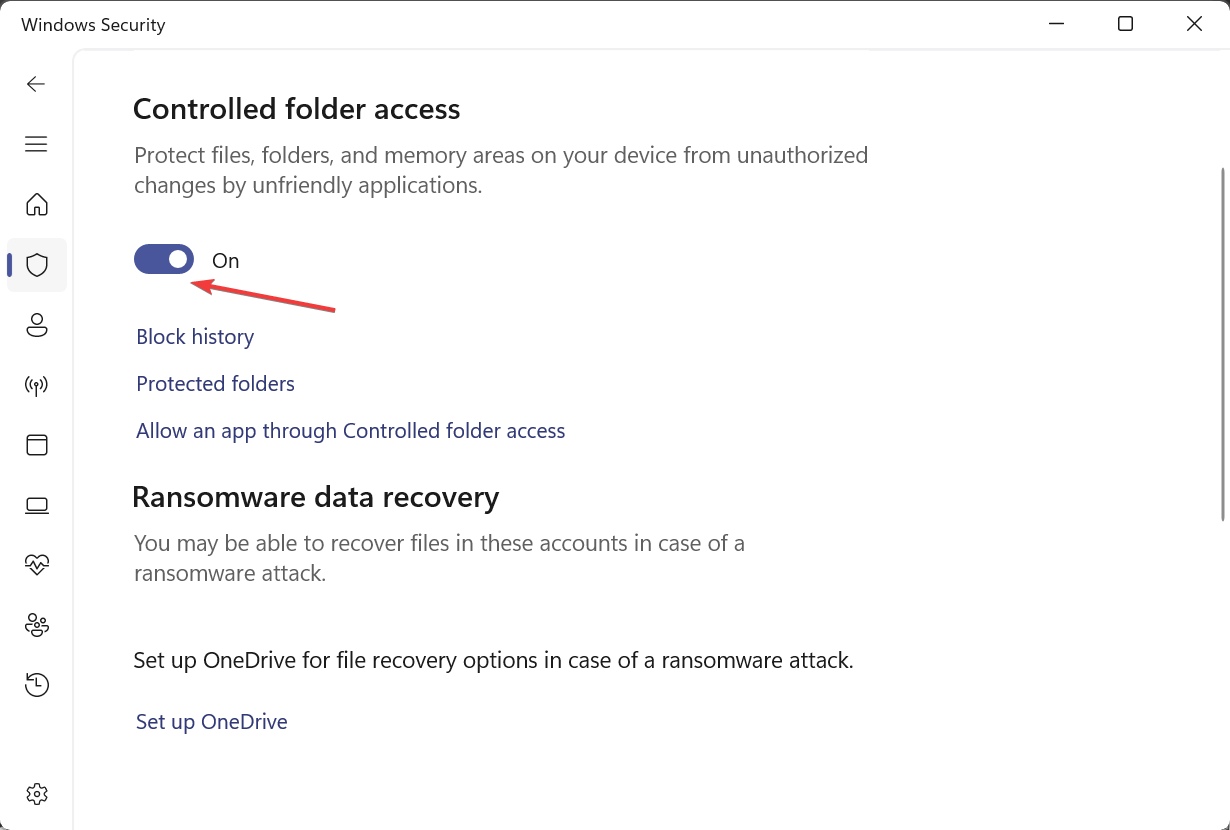 制御されたフォルダーアクセスは最高のWindows Defender設定の一つです