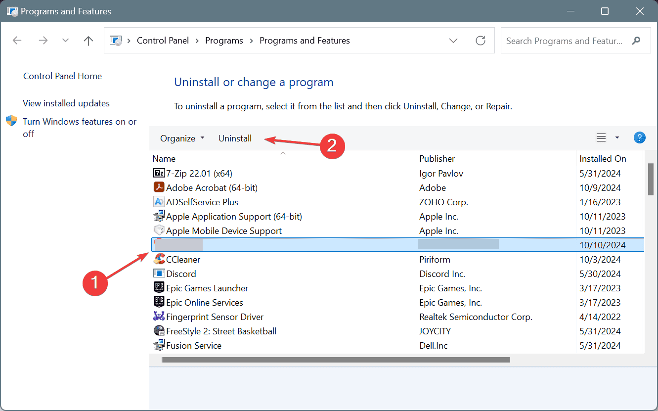 désinstaller pour corriger le code d'erreur 1006 throne and liberty