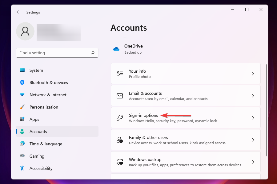 Параметры входа в Windows 11