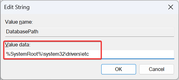 dados do valor para corrigir erro de balanceamento de logon 88