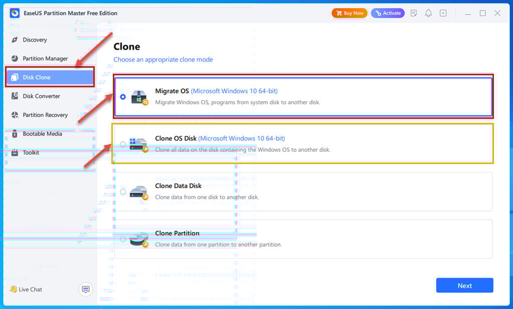 Clone OS Disk