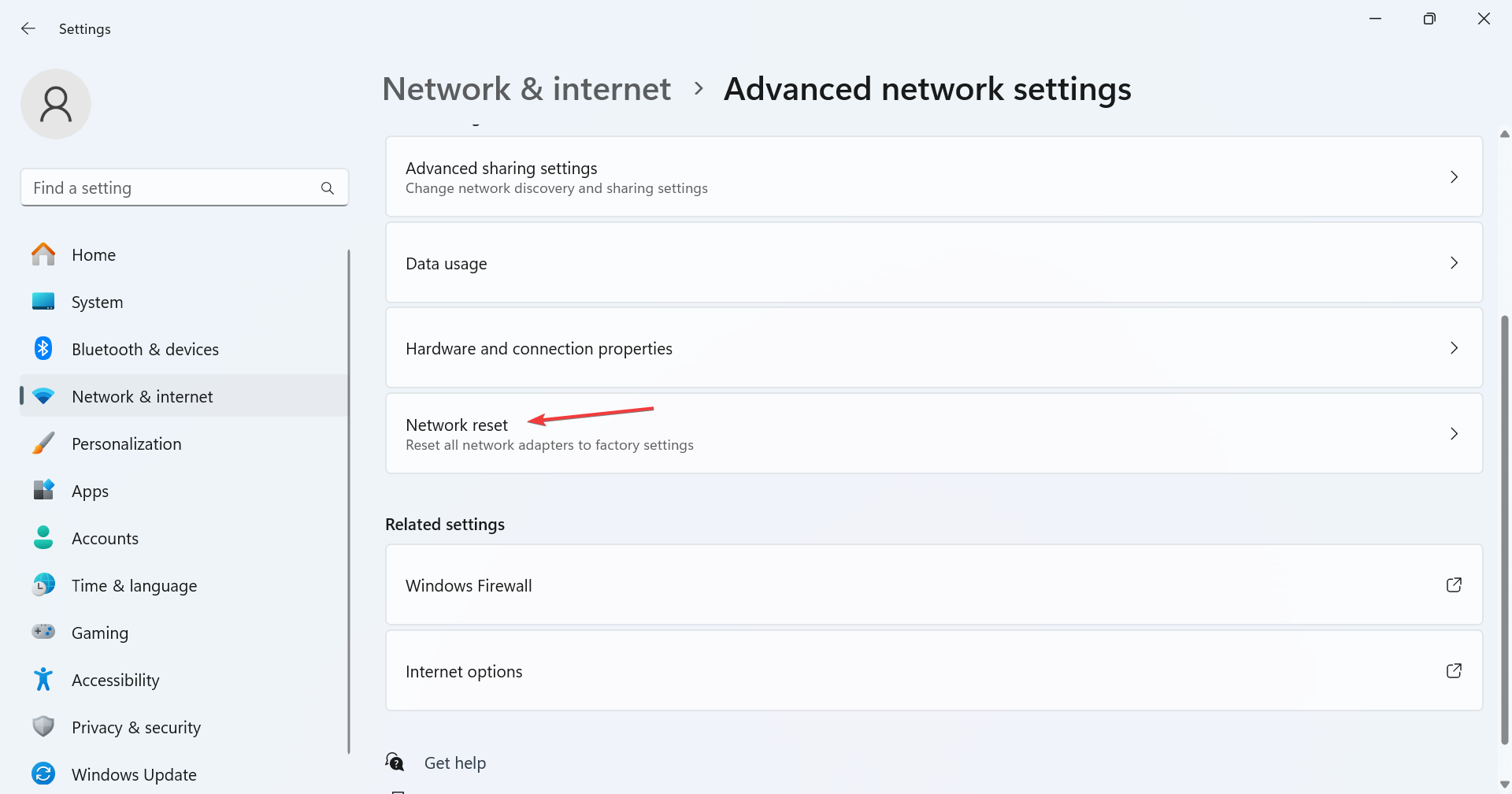netzwerkadapter in windows 11 zurücksetzen