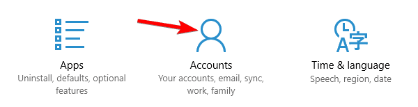 accounts settings app User profile won't load