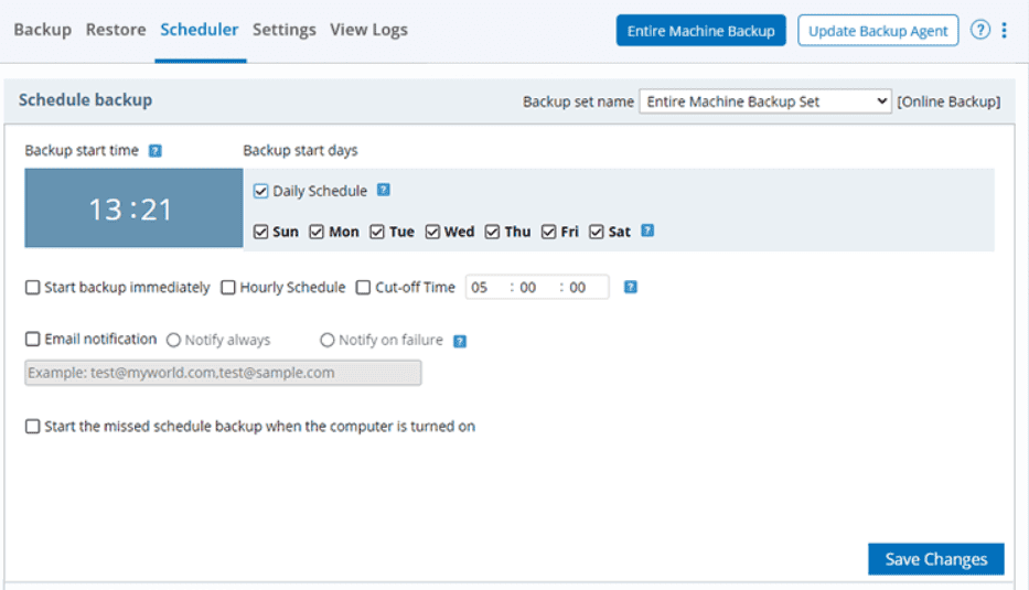 idrive backup scheduler