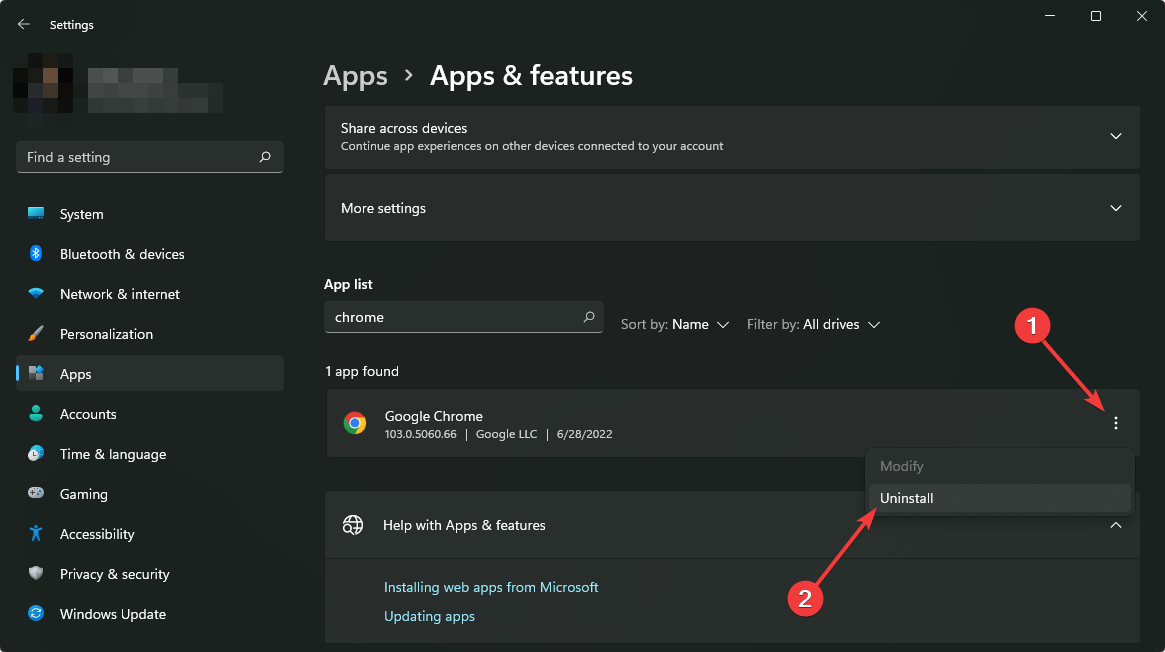 desinstalando chrome configurações windows 11