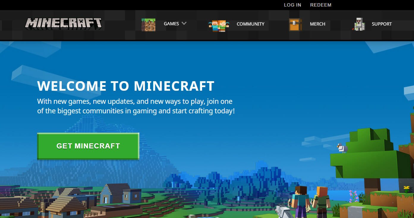 Pagina web di Minecraft minecraft non si apre windows 10