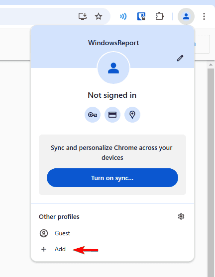ajouter profil chrome 