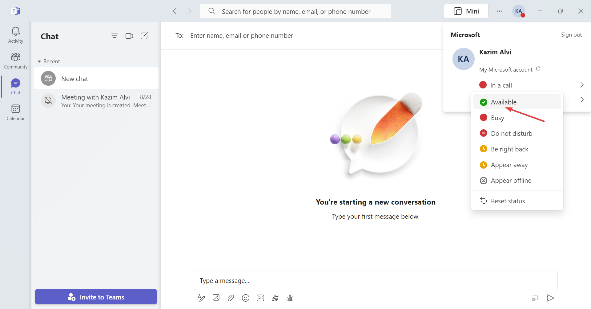 status ändern für hack gegen inaktivitätsanzeige in microsoft teams