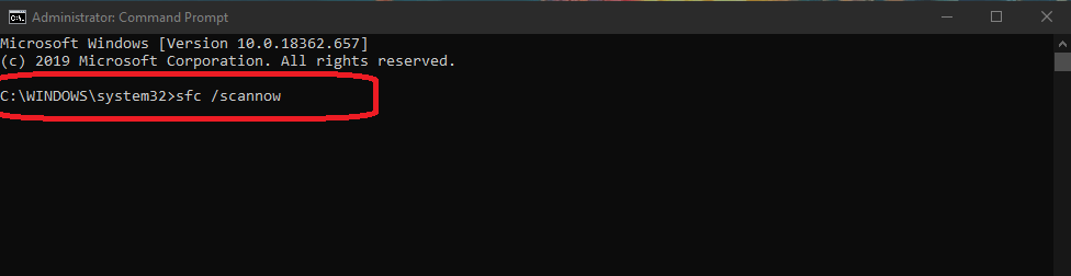 command scannow