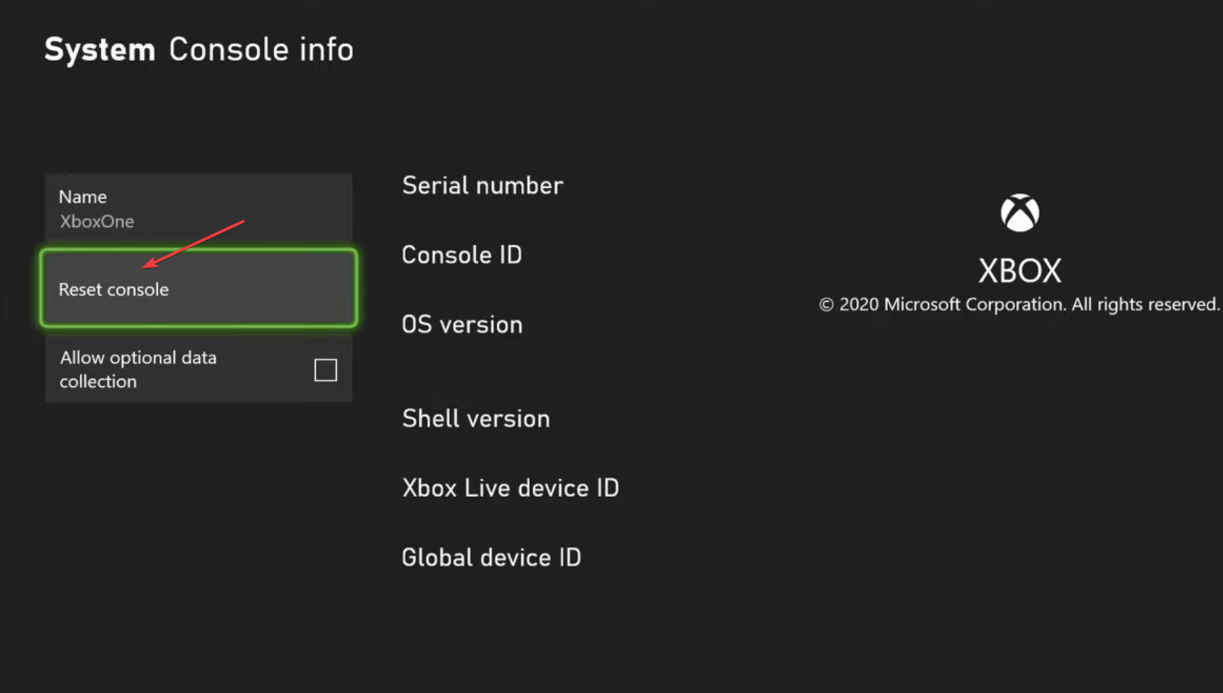 console