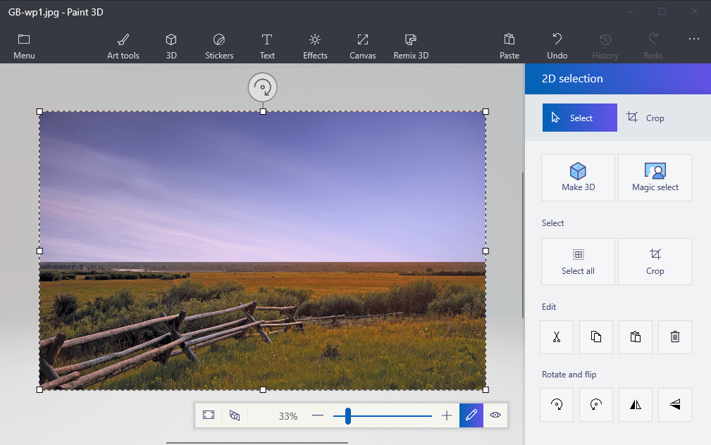 transparenter Hintergrund in Paint auf Windows 10
