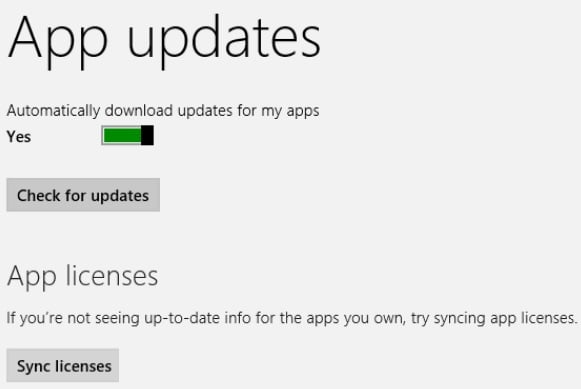 sync app licenses
