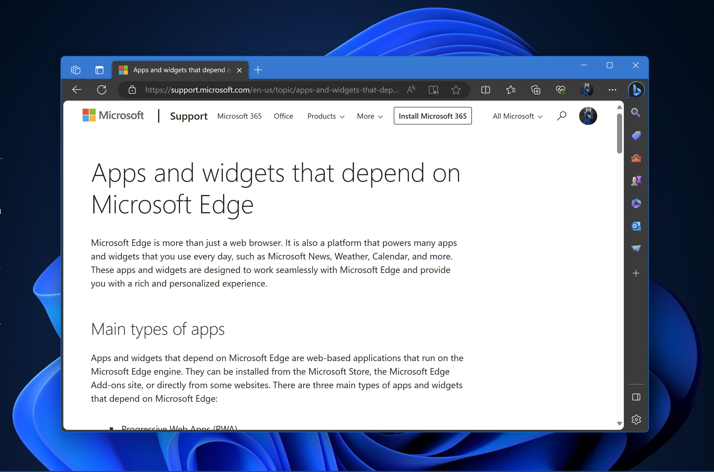 désinstaller microsoft edge casse les applications et widgets
