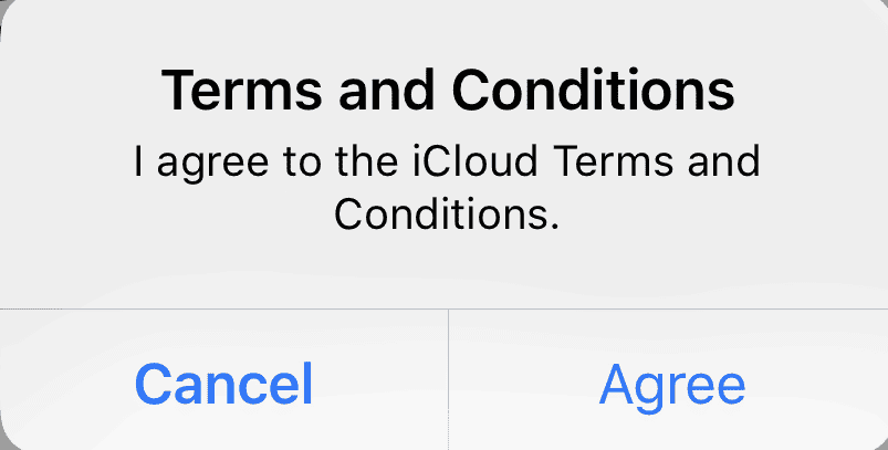 aceptar términos de iCloud actualizados para arreglar un error ocurrido al cargar una versión de mayor calidad de este video
