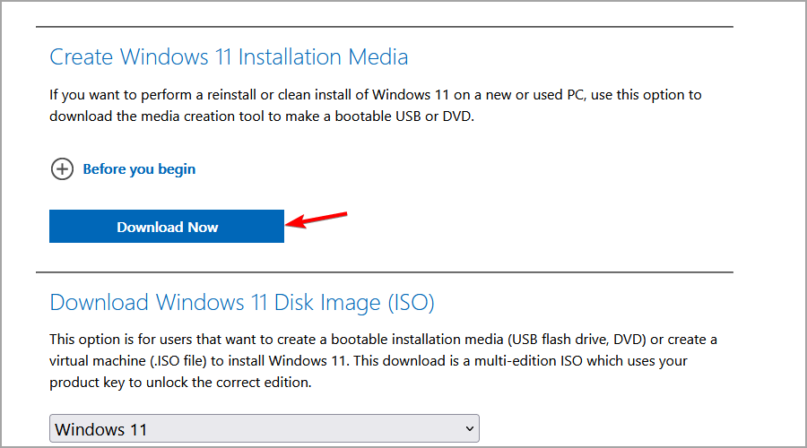 Windows 11 bootfähiges USB-Medienerstellungstool erstellen