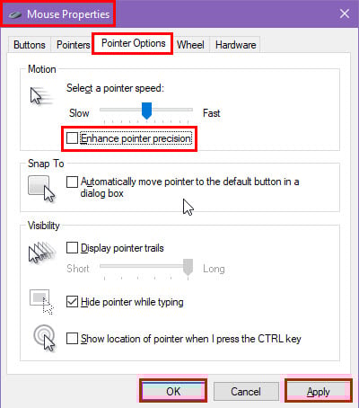 Mouse properties