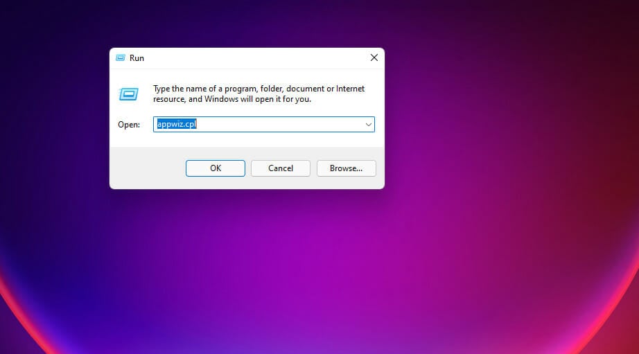 The appwiz.cpl command windows 11 keeps freezing