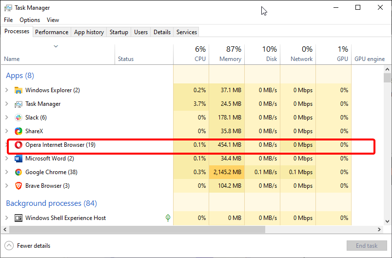 opera performance vs brave vs chrome browser
