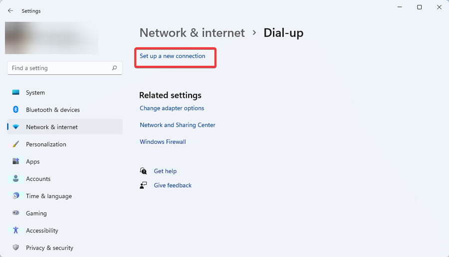 configurer une nouvelle connexion