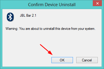 click to confirm the uninstall