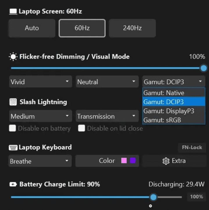 g helper lightning controls