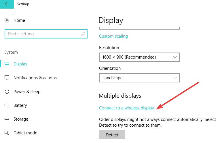 connect PC to wireless display