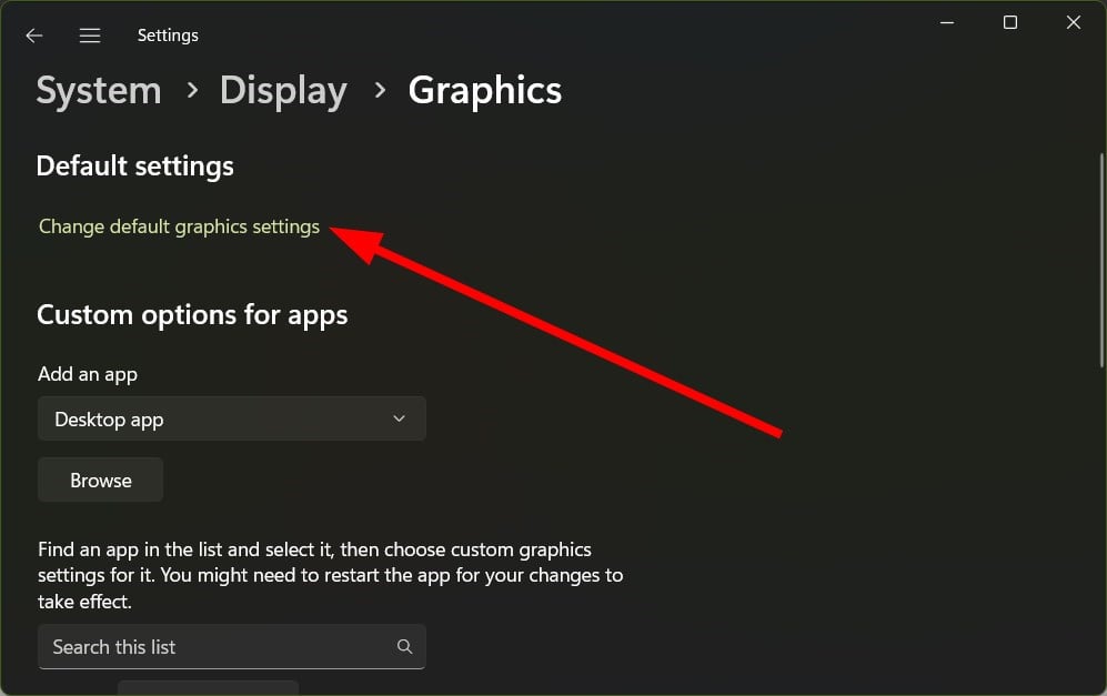 configurações gráficas padrão