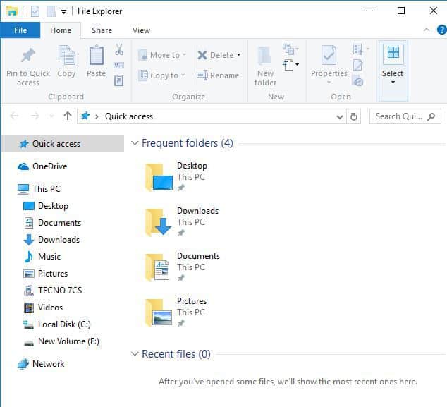 get no files on desktop Windows 10