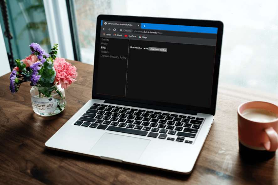 как очистить кэш dns chrome