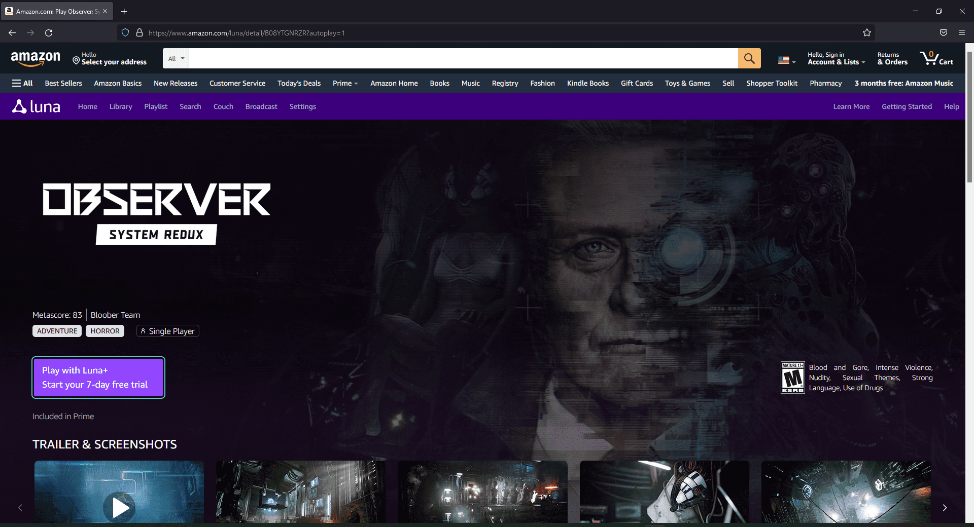 Firefox-Browser für Cloud-Gaming.