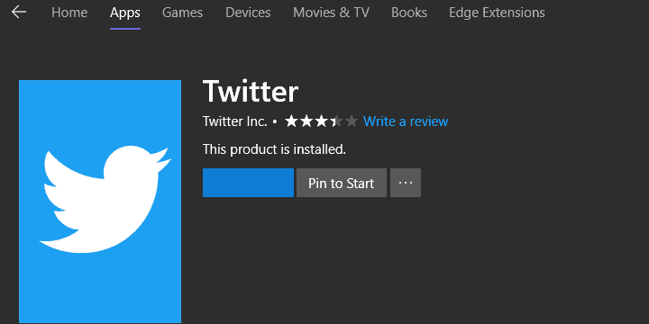 windows 10 twitter app nao abre