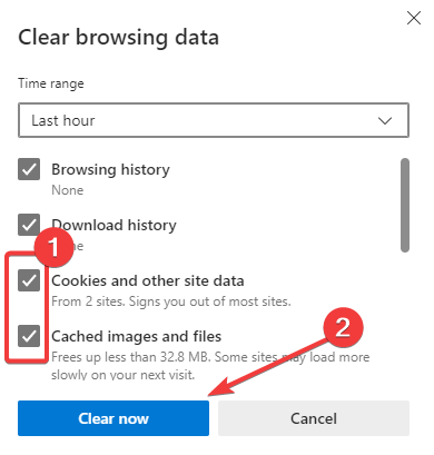 clear now button edge