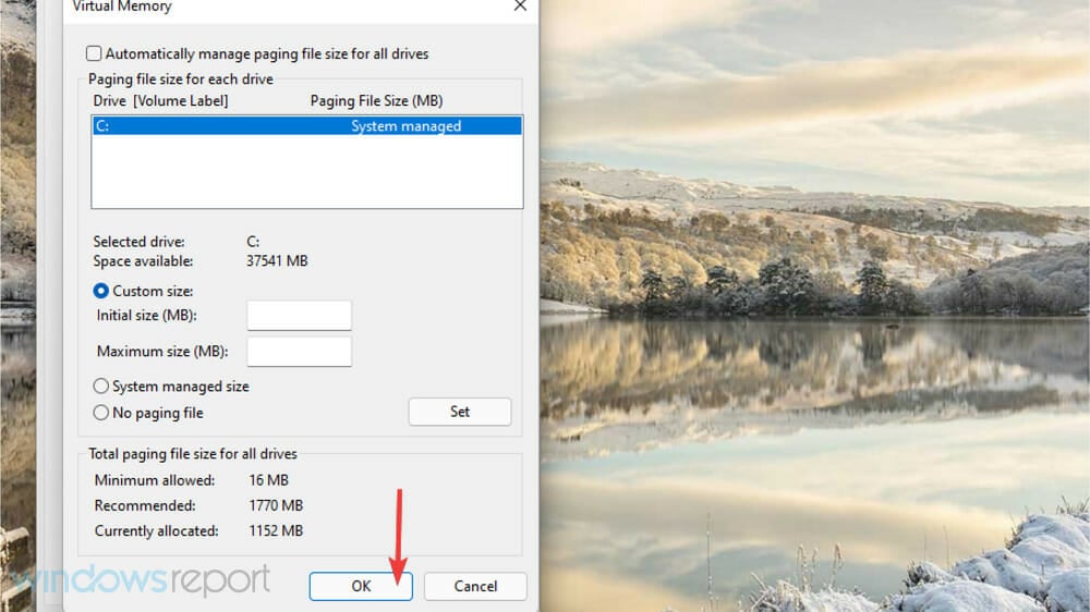 Кнопка ОК Windows Отчет об ошибке событие ID 1001